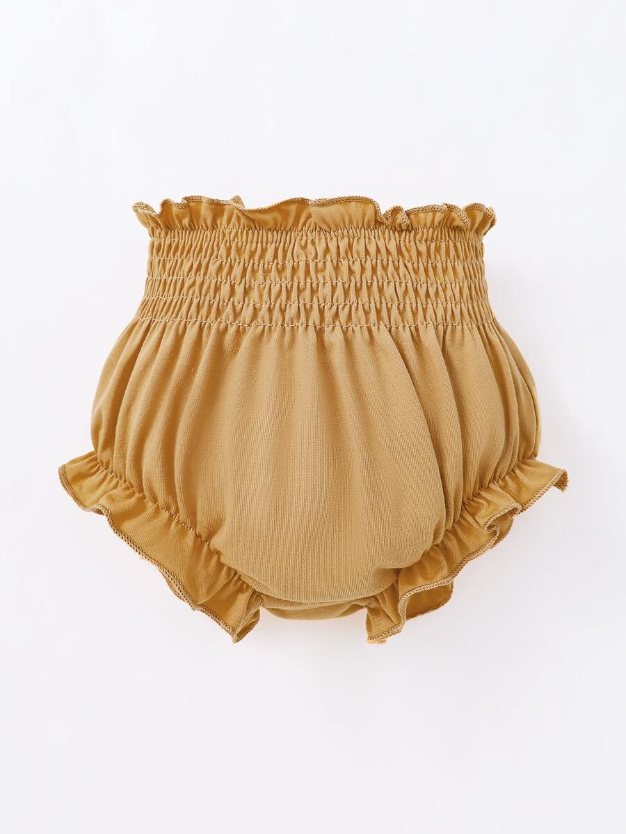 Đồ dưới đáy Bé Xù Quần paper-bag màu trơn - Lạc đà - Xem 1