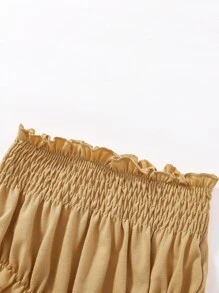 Đồ dưới đáy Bé Xù Quần paper-bag màu trơn - Lạc đà - Xem 3