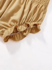 Đồ dưới đáy Bé Xù Quần paper-bag màu trơn - Lạc đà - Xem 4