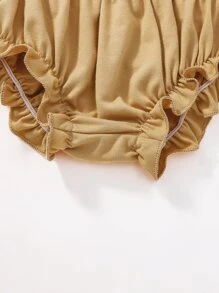 Đồ dưới đáy Bé Xù Quần paper-bag màu trơn - Lạc đà - Xem 5