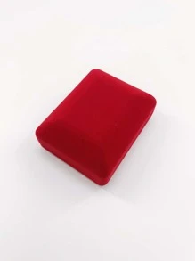 1pc Necklace Storage Box, Red Plastic Jewelry Box For Home - Red - View 2