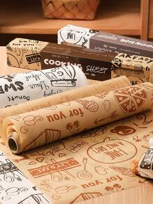 1box Graphic Print Parchment Air Fryer Kitchen Air Fryer Liners Air Fryer Paper Airfryer Air Frier - Multicolor - View 6