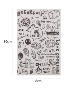 1box Graphic Print Parchment Air Fryer Kitchen Air Fryer Liners Air Fryer Paper Airfryer Air Frier - Multicolor - View 7