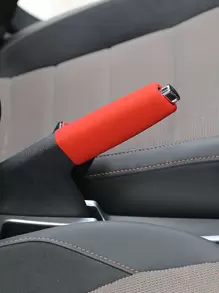 Plain Silicone Car Handbrake Cover - Red - View 1