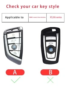 Hộp đựng chìa khóa ô tô 1 mảnh tương thích với BMW X5 / X6 - màu đen - Xem 8