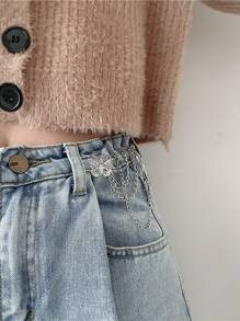 1pc Butterfly Design Waist Buckle - Silver - View 5