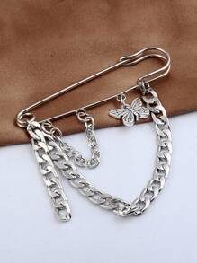 1pc Butterfly Design Waist Buckle - Silver - View 6