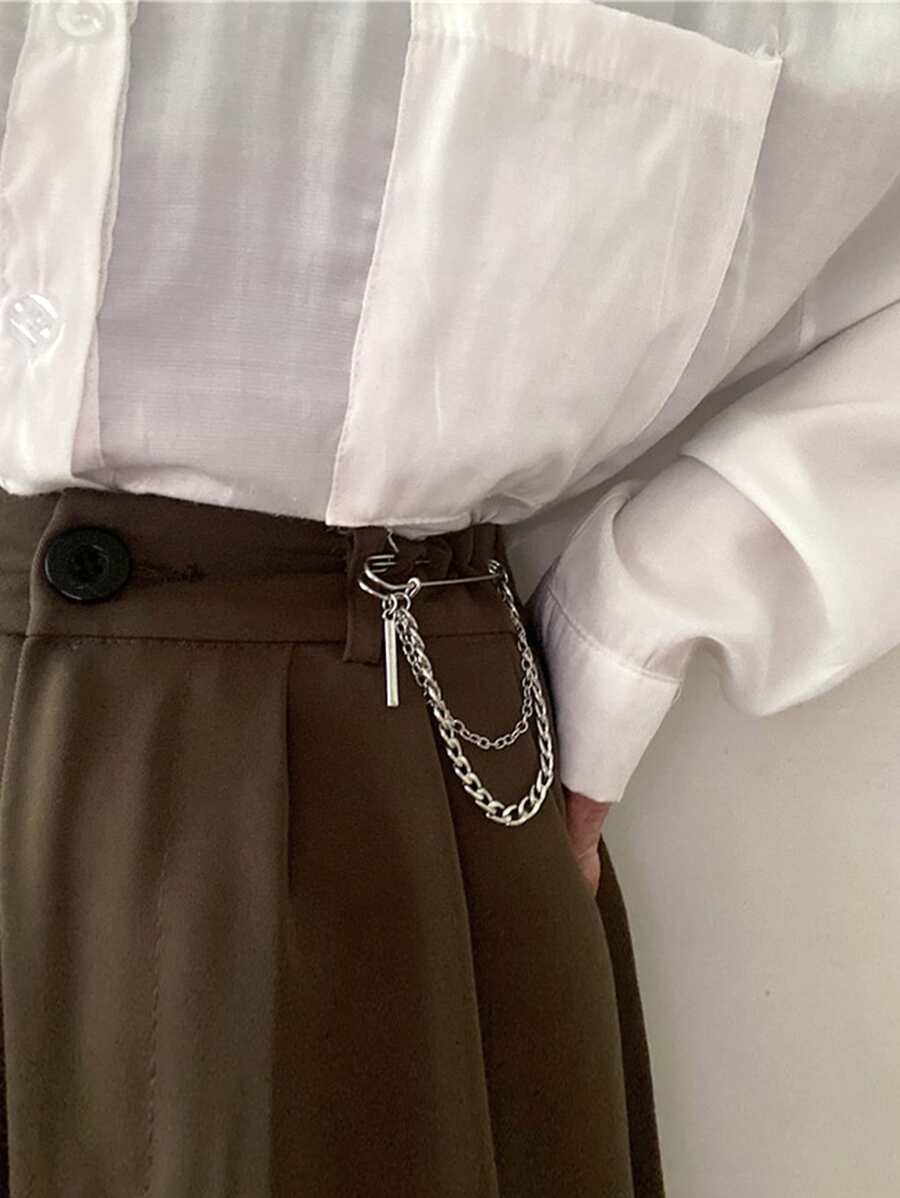 1pc-Ns Stylish Vintage Metal Waist Chain Belt Buckle