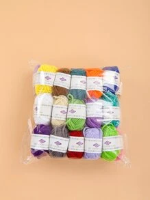 30pcs/set 10g/pc Multi-color Wool Ball Set For Handicrafts Diy Knitting Scrapbooking(random Color) - Multicolor - View 2