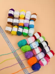 30pcs/set 10g/pc Multi-color Wool Ball Set For Handicrafts Diy Knitting Scrapbooking(random Color) - Multicolor - View 4