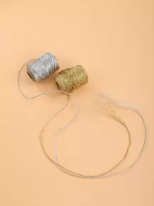 2 Skeins Metallic Hand Knitting Yarn - Multicolor - View 3