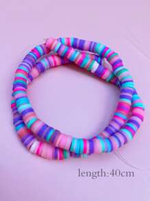 2股平底釘珠DIY首飾配件 - 彩色 - 查看 3