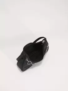 Halbmond-Stil Damen Umhängetasche mit Herzförmiger Tragekette