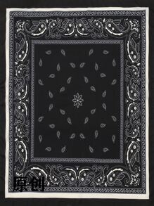 1 chiếc khăn vuông in đơn giản thập niên 70, khăn Bandana mùa xuân mới cho nữ, trang trí thắt lưng/túi xách đa năng, băng đô/khăn trùm đầu thời trang, dây buộc tóc, băng đô lý tưởng để làm nổi bật vẻ ngoài của bạn - Đen và trắng - Xem 5