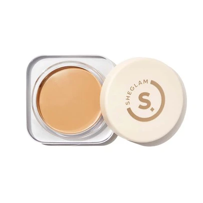 SHEGLAM 全遮瑕粉底膏-桃色 持久無瑕保濕粉底 控油 色彩校正 遮瑕膏 無毛孔 遮瑕 不油膩 不結塊 更柔滑的粉底霜 粉底霜 品牌 美容 化妝 化妝品 適合女性與女孩 完美搭配夏季春季 Y2K 時尚 流行 生日 母親節禮物 假期 派對準備就緒 最佳顏色
