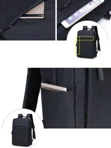 1入組 16 英寸素色書包書包書包書包背包學校背包筆記本電腦包電腦包書包背囊單肩包旅行包運動包書包學習用品高中高中生大學生初中生中學生研究生大學生學校用大學商務戶外徒步旅行露營運動