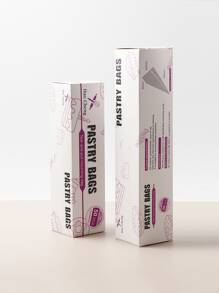 50 piezas Bolsa de pastel desechable - Blanco - Ver 6