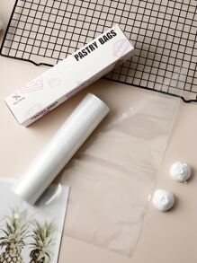 50 piezas Bolsa de pastel desechable - Blanco - Ver 2