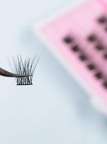 1盒超長局部假睫毛 - 黑色 - 查看 3