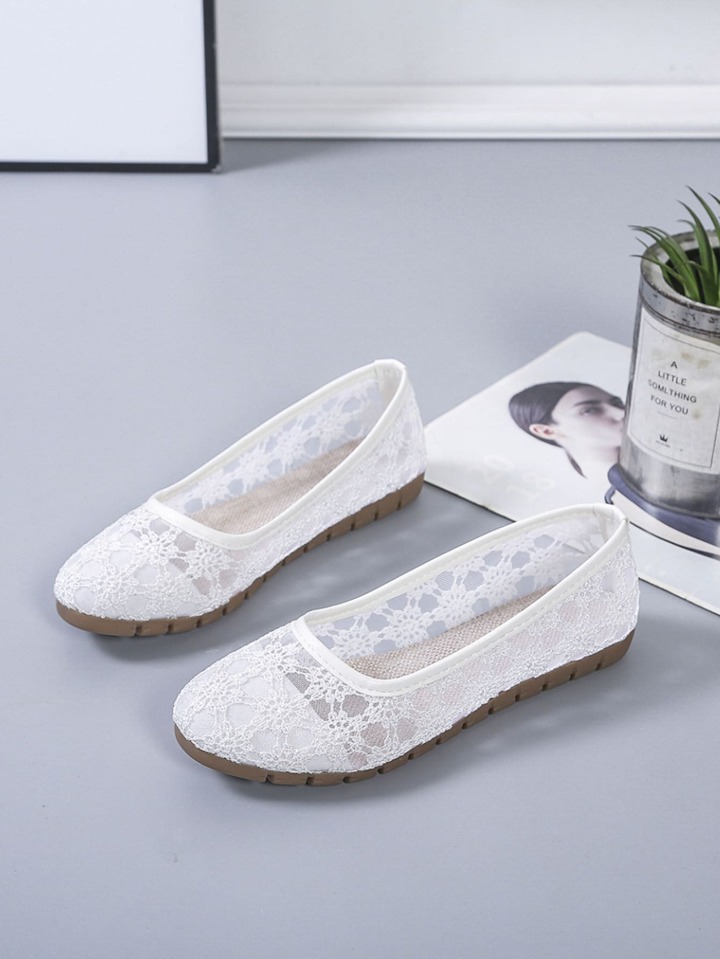 メッシュバレエフラットバックルストラップシューズ★White nq8693-06_1.jpg