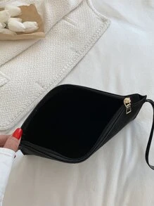 Bolsa cuadrada con diseño de diamante de imitación