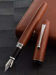 1入組木頭鋼筆 - 紅木色 - 查看 1