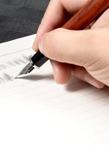 1入組木頭鋼筆 - 紅木色 - 查看 4