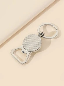 1入組男士標語細節開瓶器吊墜時尚鑰匙圈適用於父親節禮品 - 彩色 - 查看 2