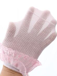 5雙小女童蕾絲邊中筒襪 - 彩色 - 查看 7