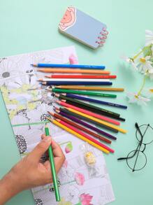 Juego De 48 Colores De Lápices De Colores De Punta Suave, Empaque En Tubo De Papel, Colores Enviados Al Azar - Multicolor - Ver 3