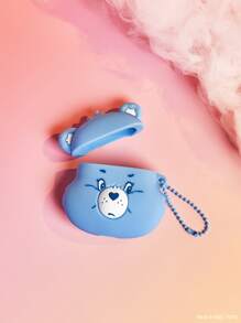 SHEIN X Care Bears Funda de silicona con estampado de dibujos animados complatible con Airpods - Azul - Ver 5