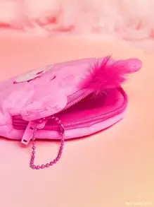 SHEIN X Care Bears 卡通熊设计包饰、欢呼熊、礼物 - 玫紅色 - 查看 4