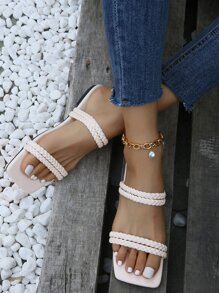 Dép có dây bện chắc chắn - Màu be - Xem 2