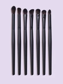7件套专业眼部化妆刷套装，包含眼影刷、晕染刷，采用柔软纤维材质，方便携带，是旅行化妆的理想之选。套装包含各种化妆刷，是化妆工具的完美组合，也是馈赠佳品。 - 黑色 - 查看 2
