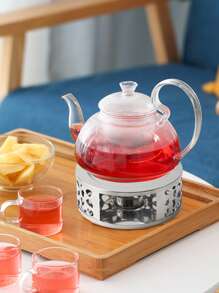 1set Stainless Steel Hollow Tea Insulation Stove - Silver - View 1