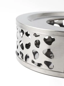 1set Stainless Steel Alcohol Stove, Simple Hollow Out Design Tea Stove For Household