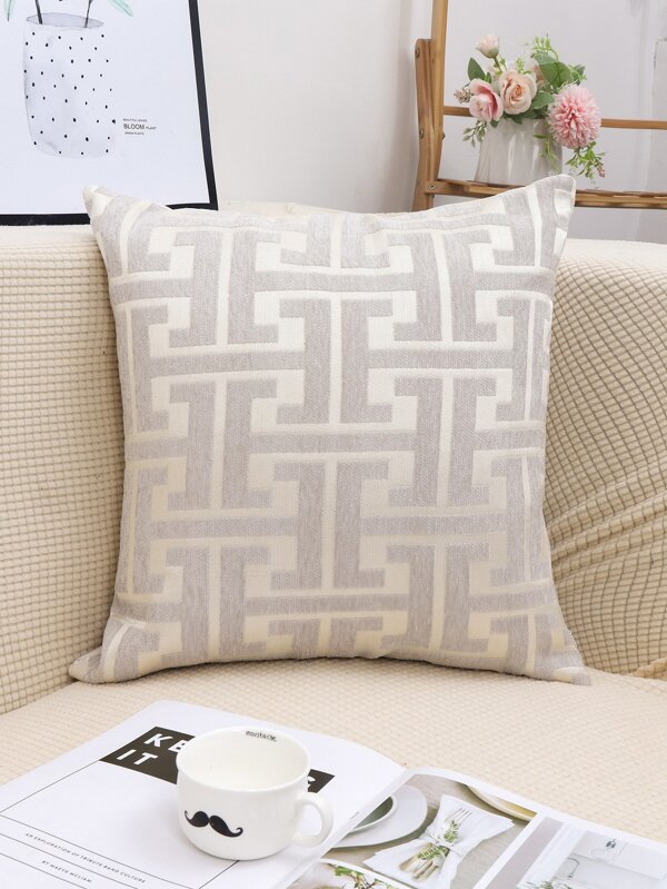 Geometric Print Cushion Cover Without Filler, Modern Throw Pillowcase For Sofa, Home Decor