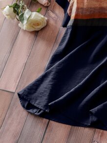 Mulvari Áo sơ mi Plus Size Sọc Giải trí - Nhiều màu - Xem 3