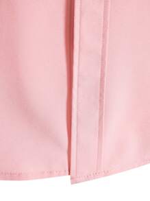 Manfinity Homme Men Solid Button Front Shirt Without Tee - Baby Pink - View 5