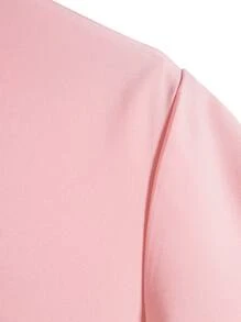 Manfinity Homme Men Solid Button Front Shirt Without Tee - Baby Pink - View 4