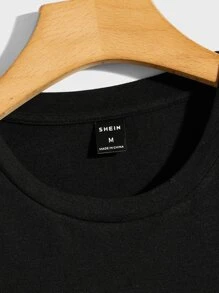 GENTILAND Men Galaxy & Figure Graphic Tee - Black - View 4