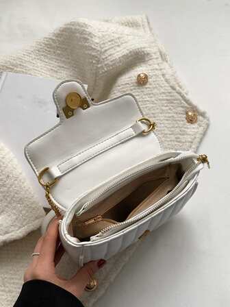 Bolso de cadena con solapa acolchada de estilo casual de negocios, ligero, adecuado para adolescentes, mujeres, estudiantes universitarios, jóvenes profesionales y trabajadores de oficina, perfecto para la oficina, la universidad, el trabajo, los negocios, los desplazamientos, las actividades al aire libre, los viajes y el ocio