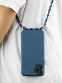 Funda de móvil unicolor con acollador - azul real - Ver 1
