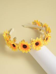 Sunflower Decor Headband Is Suitable For Daily Travel, Dating And Vacation Boho,Hairband,Hair Hoop Headbands - Yellow - View 2