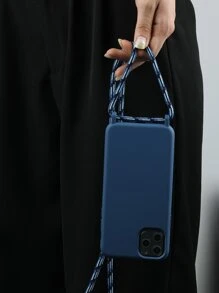 Funda de móvil unicolor con acollador - azul real - Ver 4