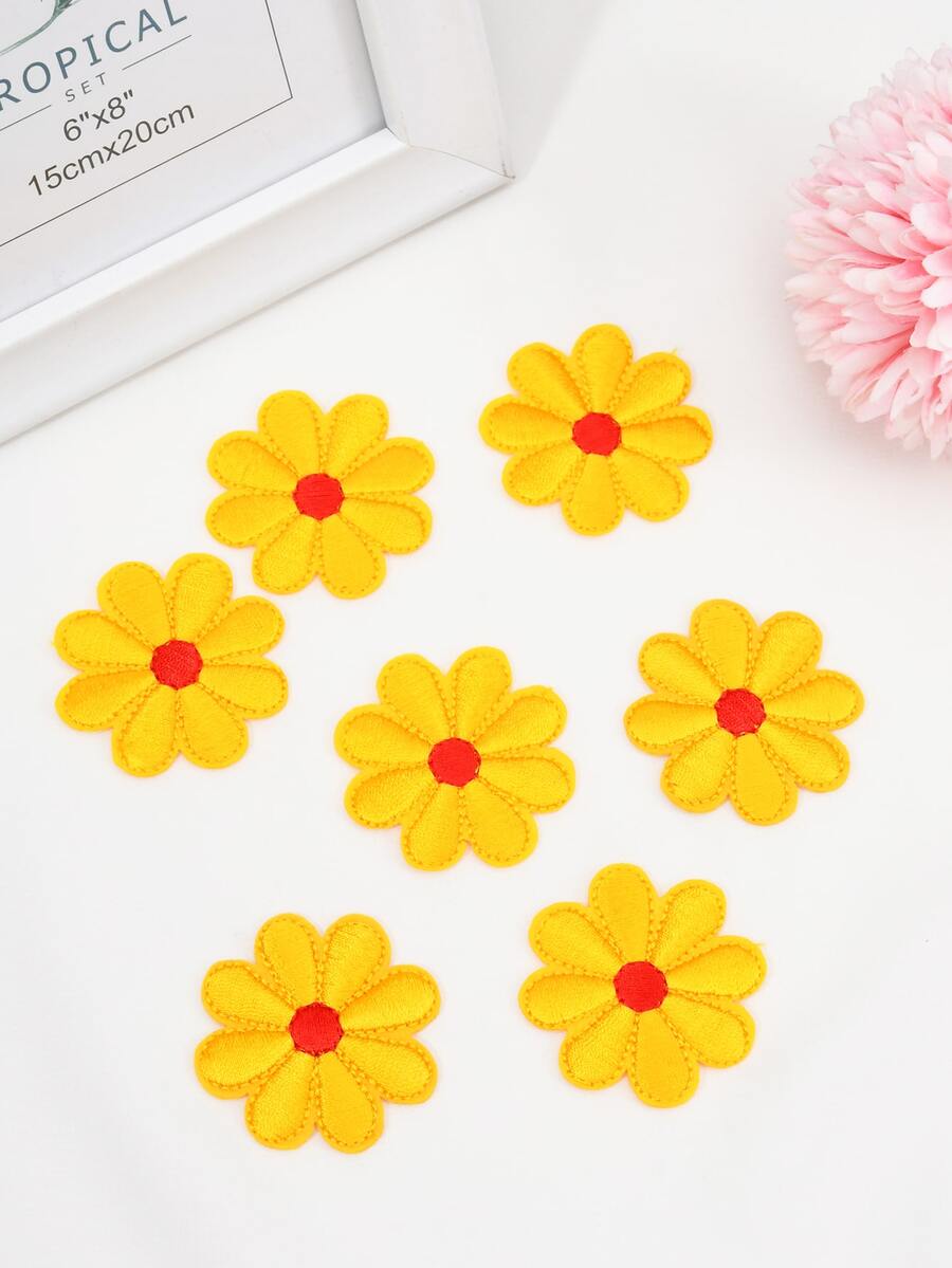 10入組花貼布 - 金色 - 查看 1