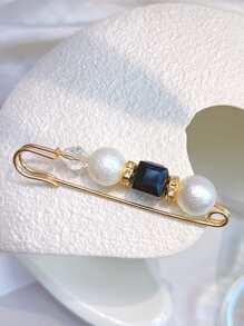 1入組珍珠設計牛仔褲腰可調節扣飾 - 彩色 - 查看 4