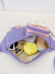Niñas Riñonera con diseño de dibujos animados de dos tonos - Multicolor - Ver 4