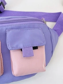 Niñas Riñonera con diseño de dibujos animados de dos tonos - Multicolor - Ver 6