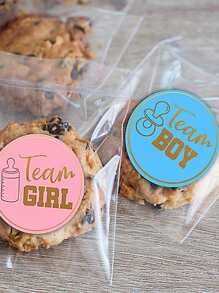 24入組標語圖案禮物貼紙 - 彩色 - 查看 5